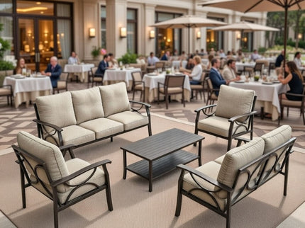 Patio Furniture Set & Coffee Table For Backyard