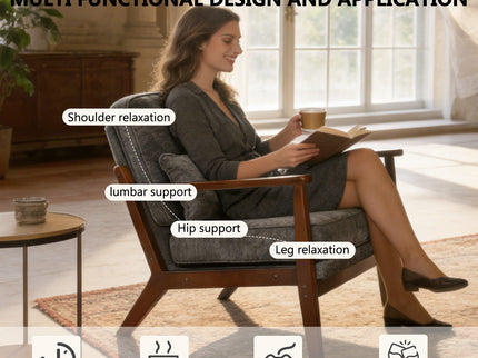 Living Room Chair With Lumbar Pillow