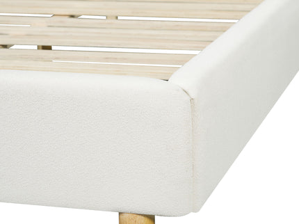 Upholstered Platform Bed Frame With Thick Headboard