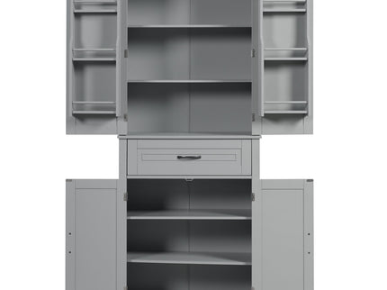 Bathroom Storage Cabinet With Doors And Drawer, Adjustable Shelf