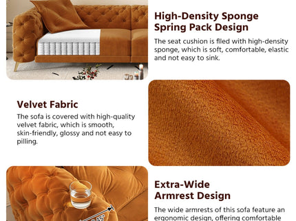 3 In 1 Convertible Sleeper, Deep Seat Pull Out Sofa Bed, Button Tufted