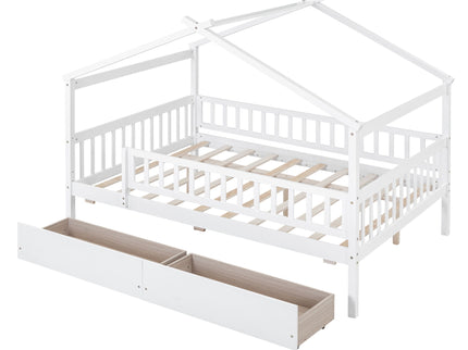 House Bed With 2 Drawers