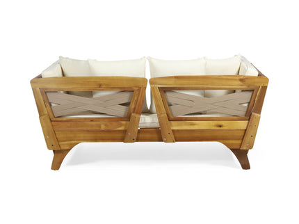 Outdoor Acacia Wood Expandable Daybed With Cushions