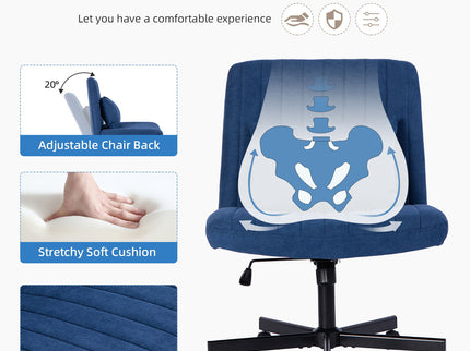 Criss Cross Office Chair With Adjustable Height, Ergonomic Design