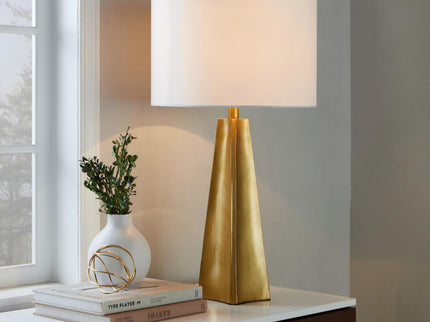 Pompeii - Contemporary Table Lamp - Gold / White