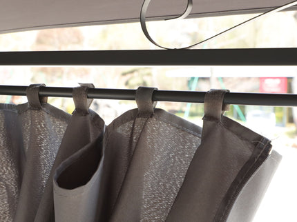 13 0 Ft Outdoor Patio Gazebo Canopy Tent With Ventilated Double Roof And Side Wall (Detachable Curtain Included On All Sides) Suitable For Lawn Garden Backyard And Deck - Gray