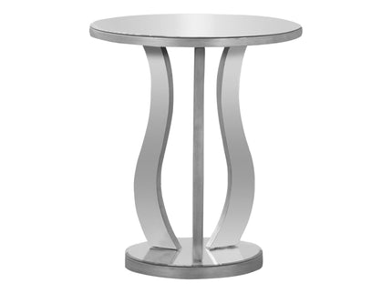 Accent Table, Side Mirror, Transitional - Silver