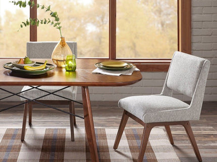 Boomerang - Dining Side Chair With Upholstered Cushions (Set of 2) - Light Gray