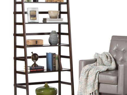 Acadian - Handcrafted Ladder Shelf Bookcase