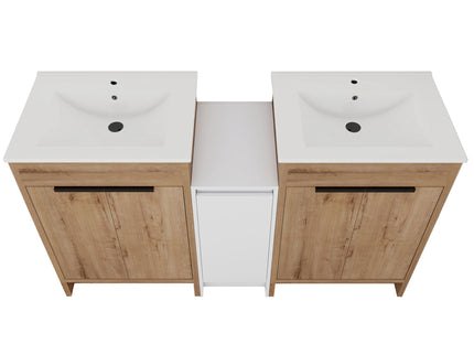 Freestanding Bathroom Vanity & Sink, Storage Cabinets, Soft Closing Doors