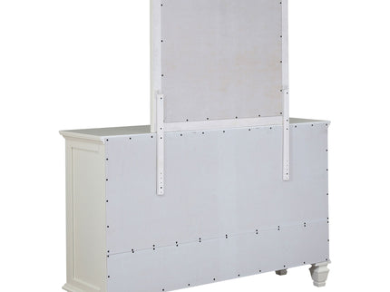 Dennis - 11 Drawer Dresser With Mirror - Cream White