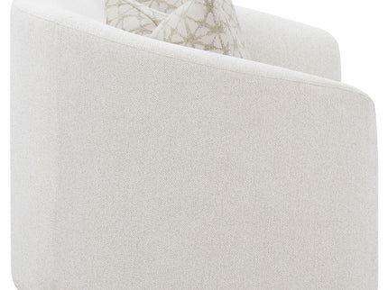 Rory - Sloped Arms Loveseat With Pillows - White