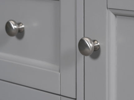 Bathroom Vanity With Top Sink, 2 Drawers And Tip Out Drawer, Rectangular Design