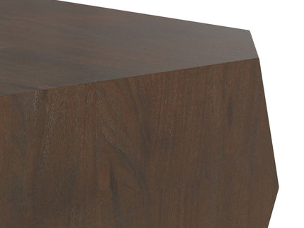 Eisley - Coffee Table With Geometric Design, - Walnut
