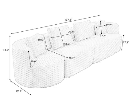 Modular Sectional Sofa With Free Combination Design