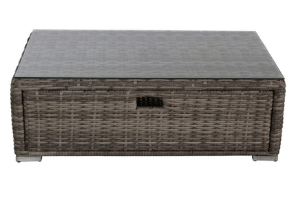 Glass Outdoor Coffee Table - Gray Mix