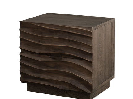 Nightstand With 2 Drawers, No Handles