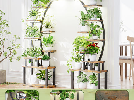 9 Tiered Indoor Plant Stand With 5 Adjustable Grow Lights