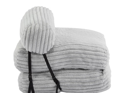 Latina - Indoor Foldbable Bean Bag Lounge Chair - Light Gray