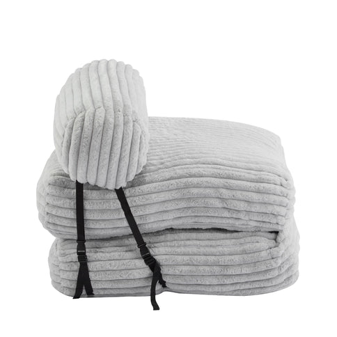 Latina - Indoor Foldbable Bean Bag Lounge Chair - Light Gray