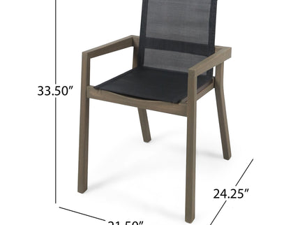 Belfast - Dining Chair With Acacia Wood Frame And Seating (Set of 2)