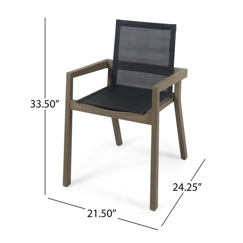 Belfast - Dining Chair With Acacia Wood Frame And Seating (Set of 2)
