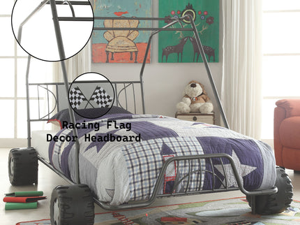 Xander - Twin Go Kart Bed - Gunmetal