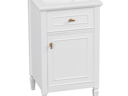 Bathroom Vanity With Sink, Adjustable Shelf, Tilt-Out Drawer