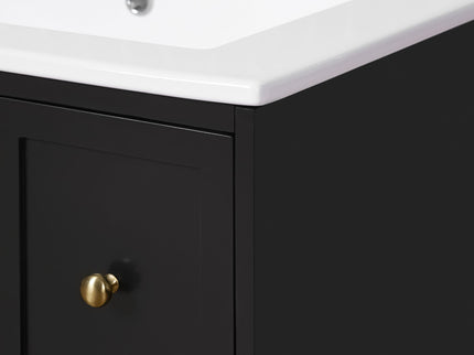 Wall-Mounted Bathroom Vanity Set With Sink, 2 Drawers And Soft-Close Door