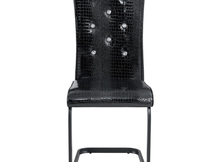 Alligator Skin Upholstered Dining Chairs