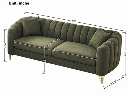 Oversized Sofa, Deep Tufted Couch