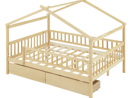 House Bed With 2 Drawers
