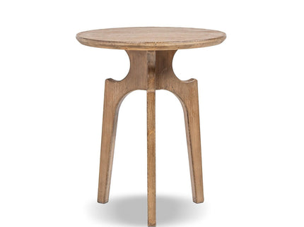 Carmel - Round Side Table - Antique Brown