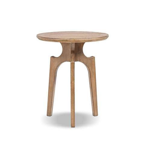 Carmel - Round Side Table - Antique Brown