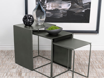 Vestal - 3 Piece Rectangular Nesting Table Set - Gray