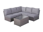 Dark Gray / 2 Pc. 5 Seater Symmetrical Sectional, Table