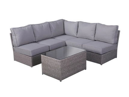 Comfortable Modern Patio Rattan Sectional Set With Cushions