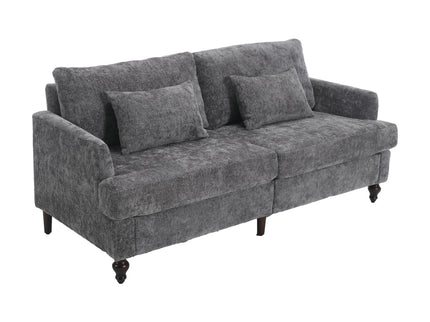 Mid Century Modern Fabric Loveseat Sofa, 2 Seat Upholstered Couch