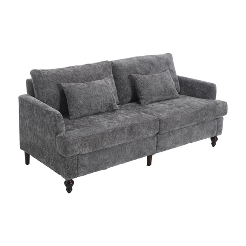 Mid Century Modern Fabric Loveseat Sofa, 2 Seat Upholstered Couch