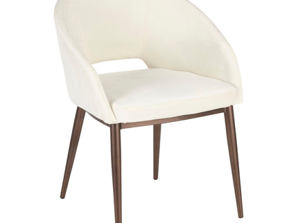 Renee - Contemporary Chair - Cream / Copper