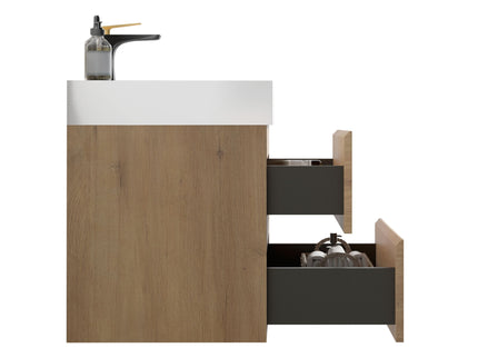 Alice - Bathroom Vanity With Sink, Large Storage Wall Mounted Floating Bathroom Vanity For Modern Bathroom