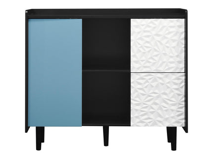 Modern Sideboard Buffet Cabinet With Doors And Unique Panel Styling