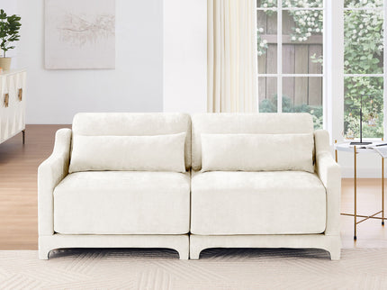 Elegant Sofa With Ergonomic Design And Lumbar Pillows