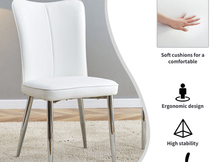 Modern Minimalist Dining Chairs With Metal Legs