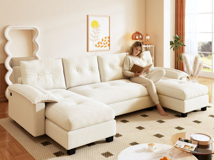 U-Shaped Sleeper Sofa With Pull Out Bed