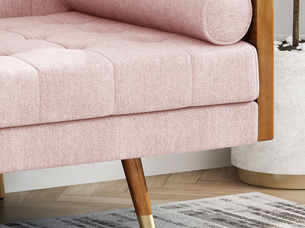 Aidan - Mid Century Modern Tufted Fabric Sofa