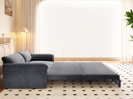 Queen Pull Out Sofa Bed With Side Storage