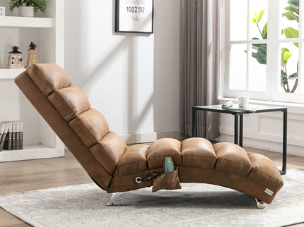 Massage Chaise Lounge Indoor With Remote Control, Ergonomic Electric Massage Lounger