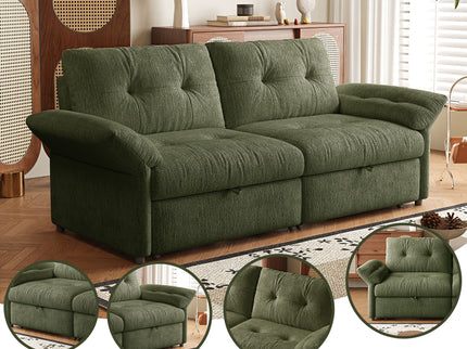 Sofa Bed, 2 In 1 Design For Living Rooms