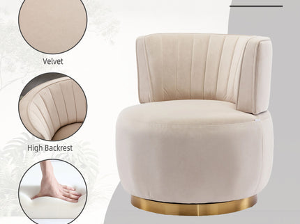360 Degree Swivel Cuddle Barrel Accent Sofa Chair